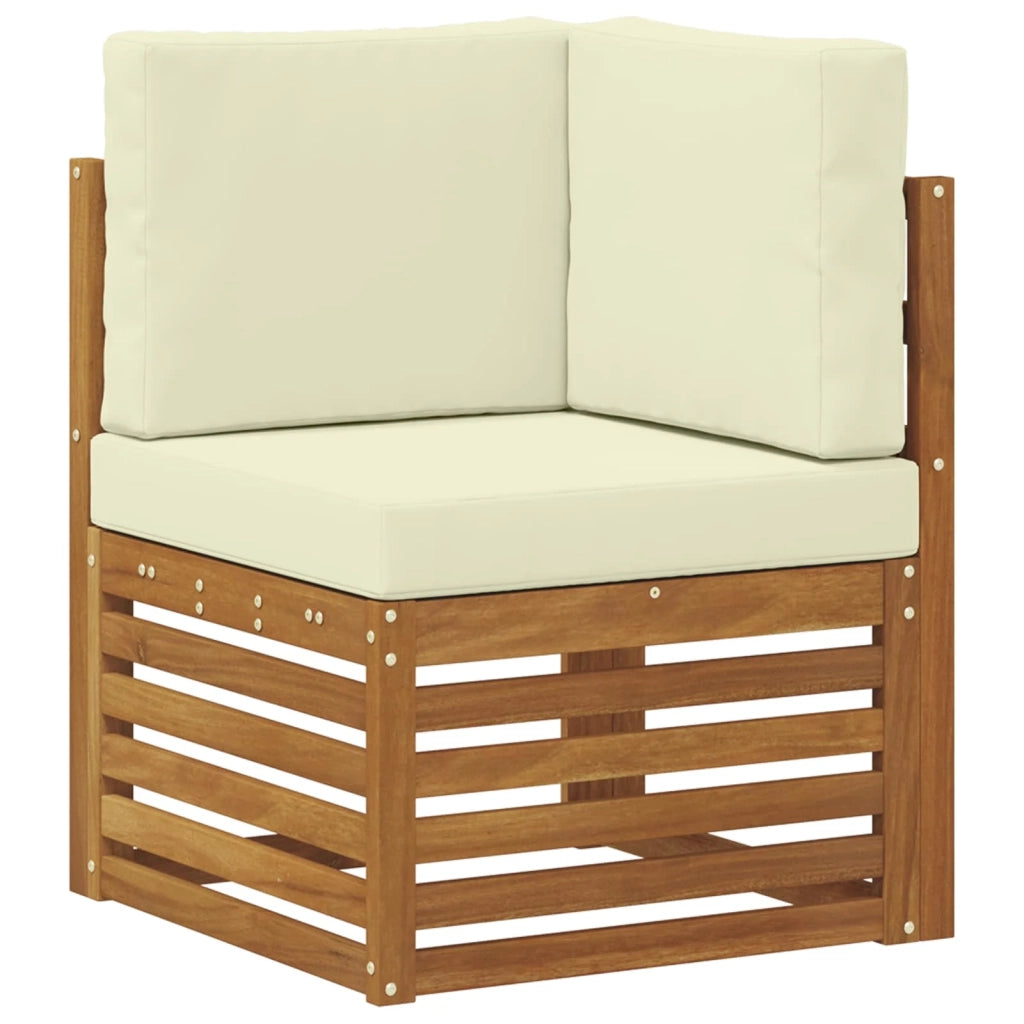 Set di divani da esterno 10 pz Naturale e Crema 3375530