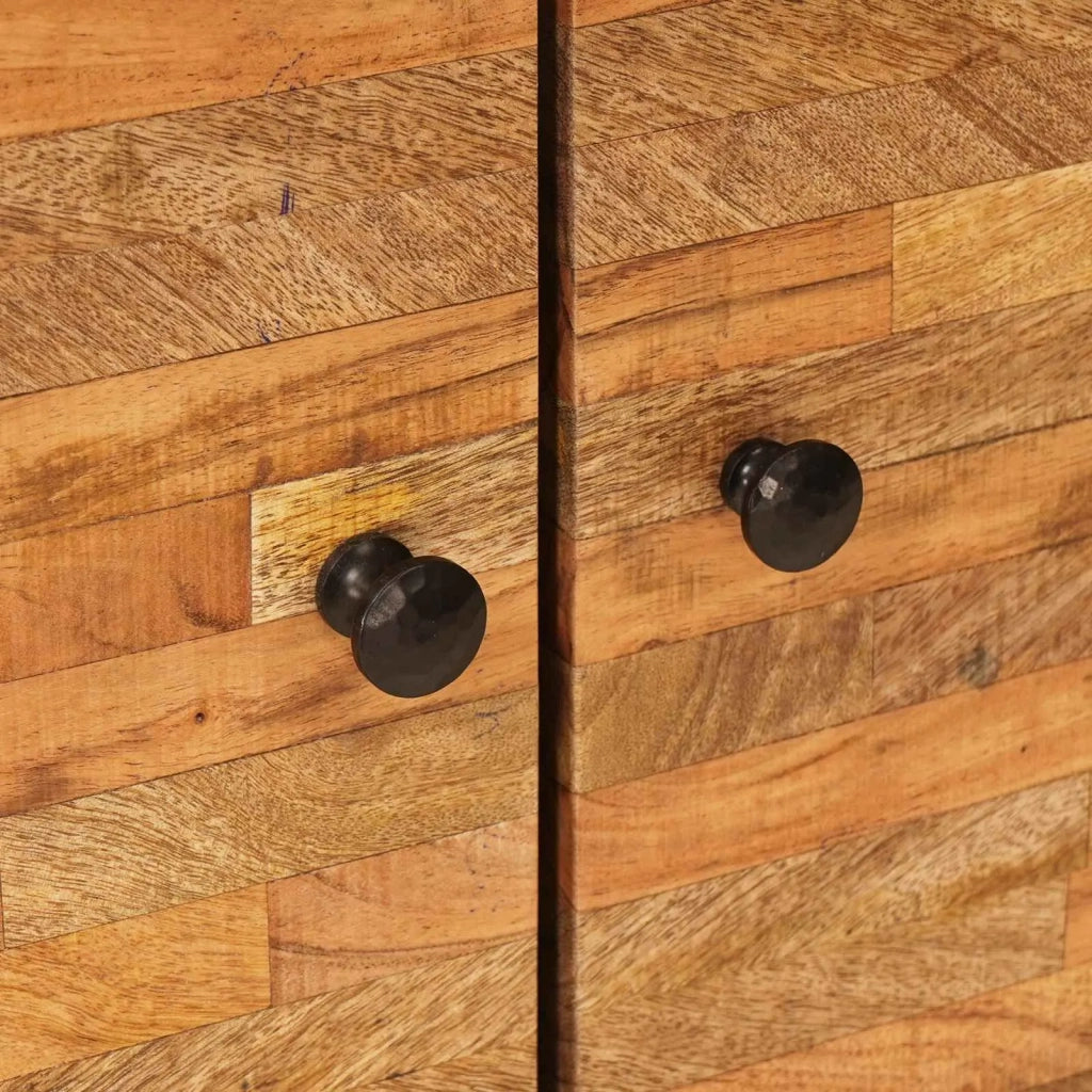 Set da Bagno con porta 2 pcs Naturale Legno di mango massello 3310102