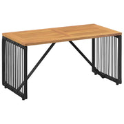 Tavolino da Giardino | Tavolo da Esterno Nero e Marrone 80 x 40 x 40 cm polyrattan