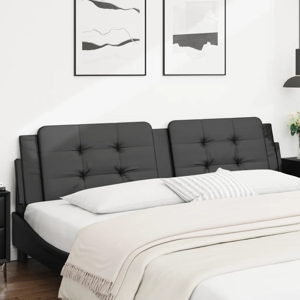 vidaXL Cuscino Testiera Nero 193 cm in Similpelle