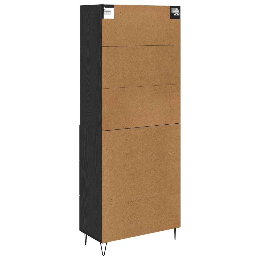 Credenza con cassetto 2 pcs Rovere Nero Legno multistrato 3416107