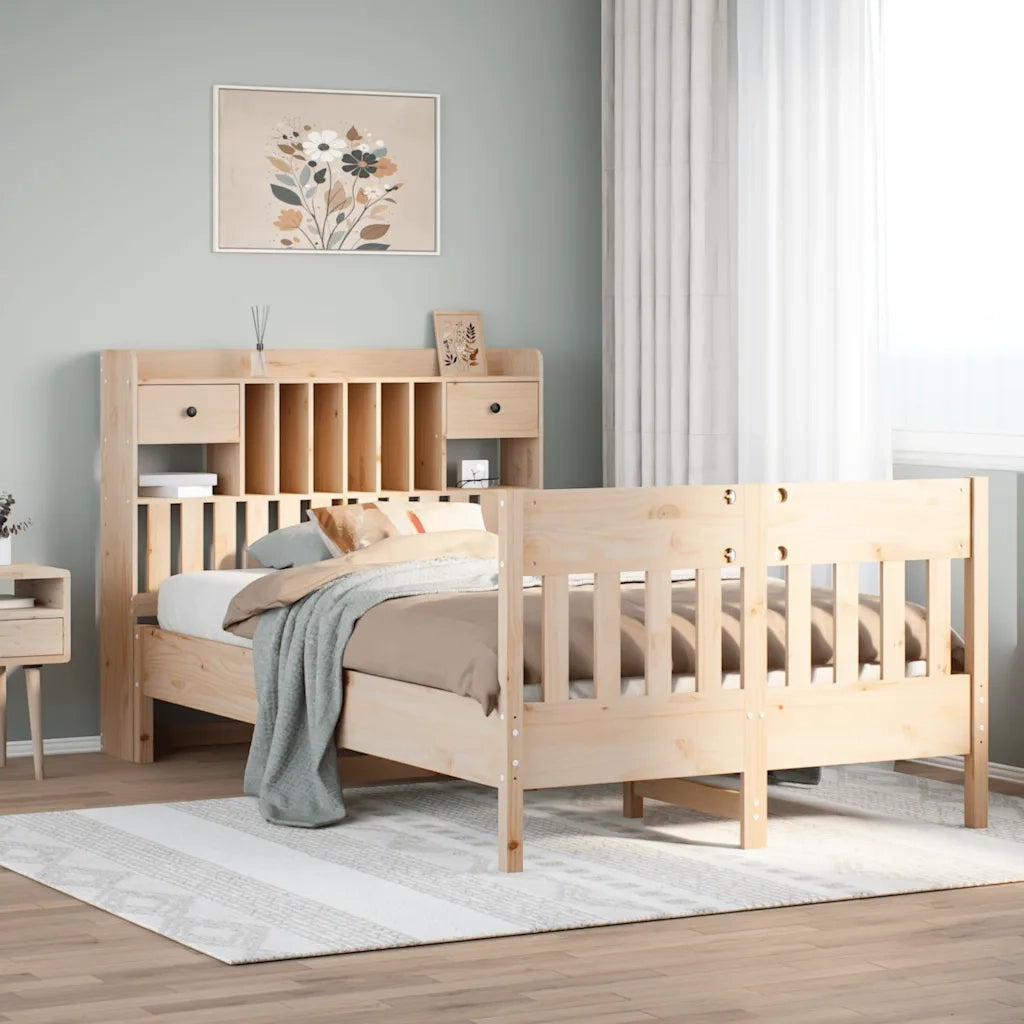 Letto senza Materasso 135x190 cm in Legno Massello di Pino 3323275