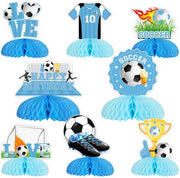 Decorazioni per tavola per compleanni 8 pezzi - Centerpiece a forma di apiario - Tema calcio - Decorazione per tavola - Fornitura per feste - Strumento per foto - Decorazione per feste