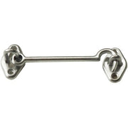 FERMAPERSIANE A GANCIO - OTTONE CROMO SATINATO + PIASTRINA MM 100- 10 pezzi