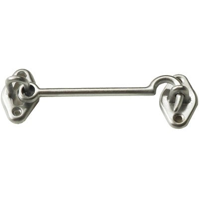 FERMAPERSIANE A GANCIO - OTTONE CROMO SATINATO + PIASTRINA MM 100- 10 pezzi