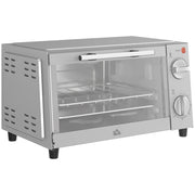 Mini Forno Elettrico 9 L 750 W Argento con Temperatura 100-230°C; Timer 60 Min; Teglia e Griglia