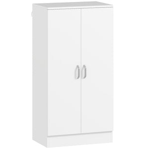 Scarpiera Salvaspazio con 6 Ripiani Regolabili 55x35x108cm in Legno Bianco