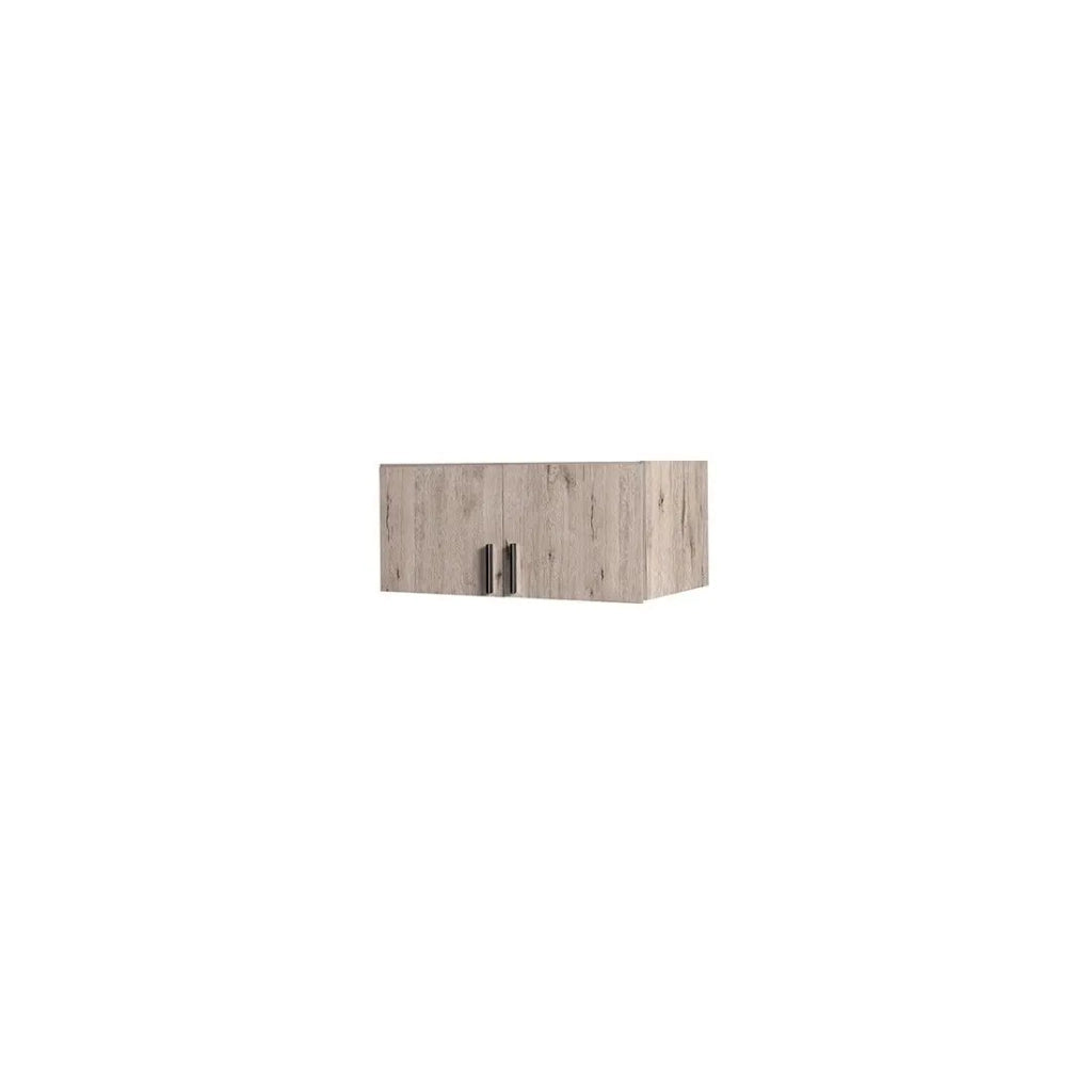 Surmeuble d'armoire 2 porte FLEX – Quercia wellington e grigio grafite – Design moderno