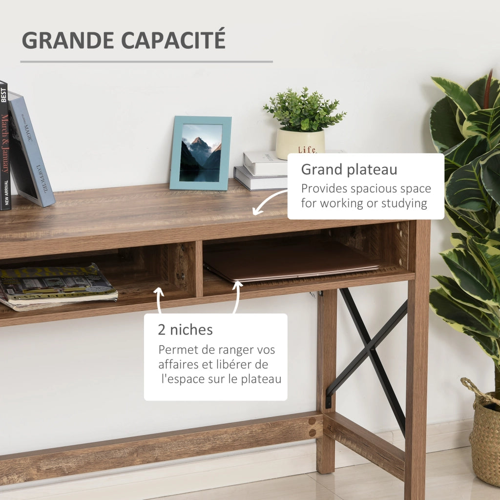 Scrivania Design Industriale ¨C zephmum ¨C Nero Metallo Panneaux Truciolare 90x50x75 cm
