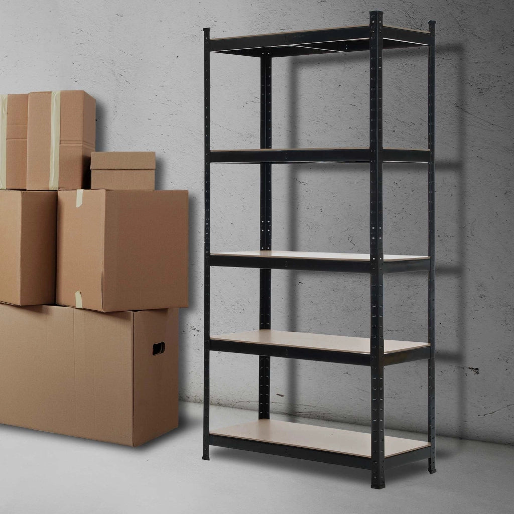 Scaffale Magazzino Alta Portata 875 Kg nero,90x40x180 cm