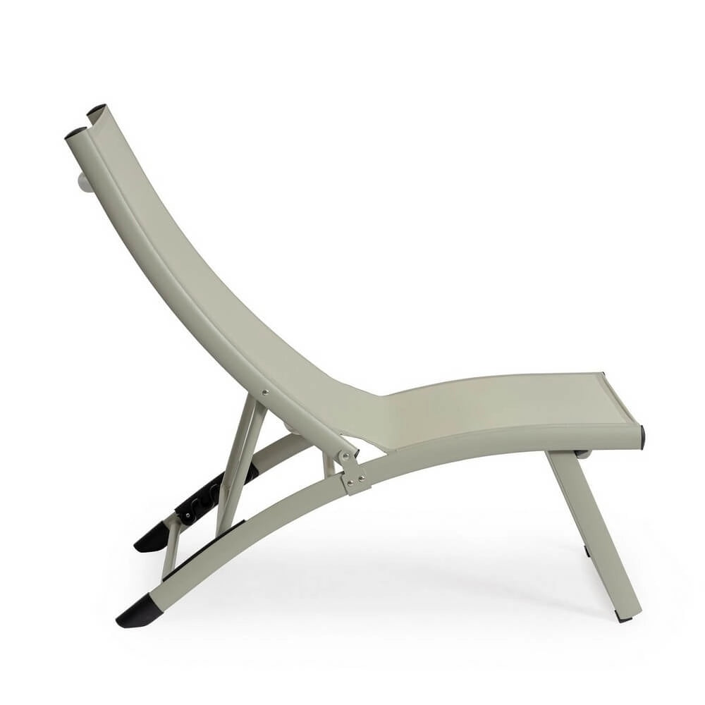 Set di 2 Poltrone Lounge Reclinabili da Esterno in Alluminio e Textilene - TAY