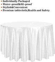 Tavolo da pranzo impermeabile PEVA 213cm bianco - set da 10 - per esterno, feste, ristoranti, matrimoni