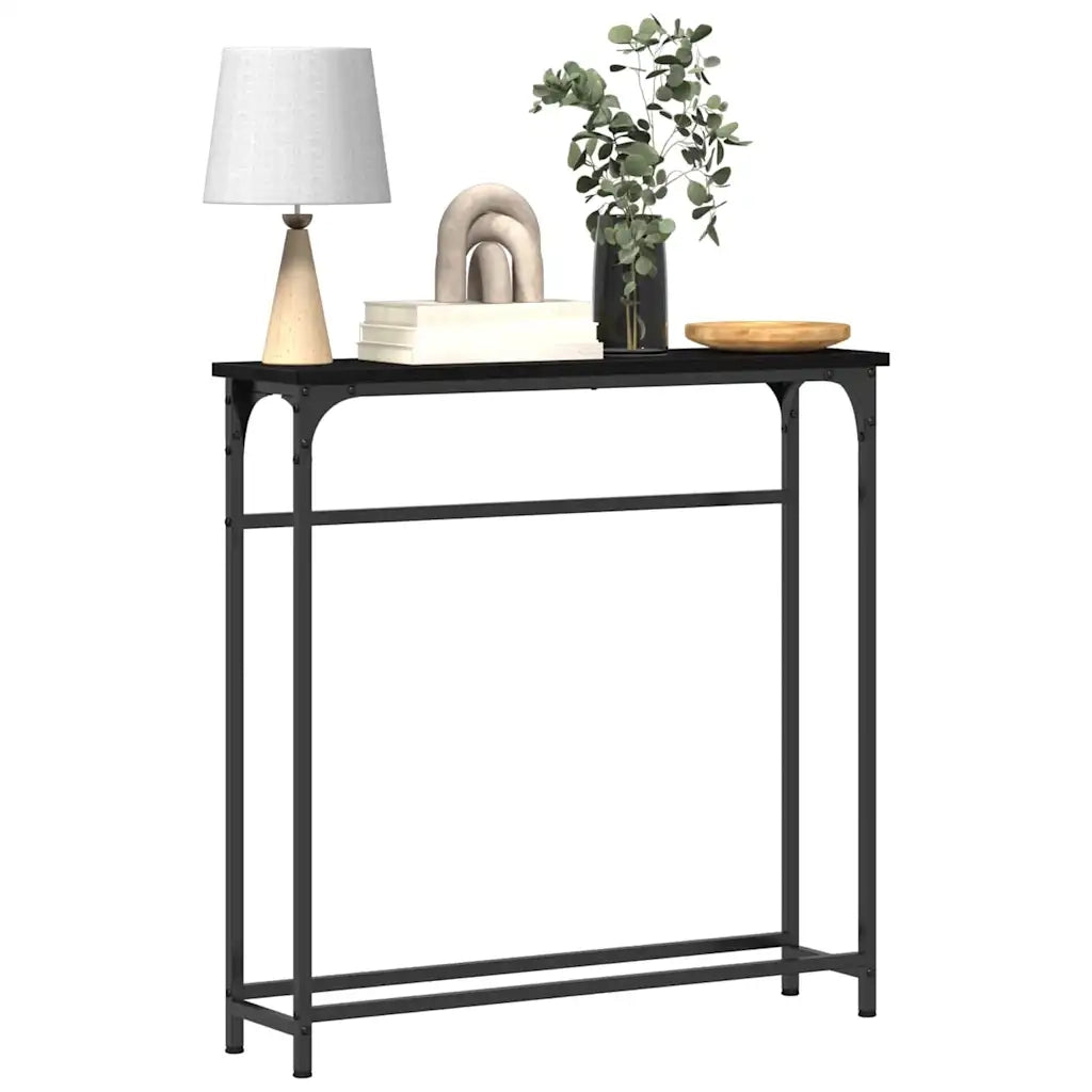Tavolo consolle Rovere Nero 75 x 19,5 x 75 cm 863505