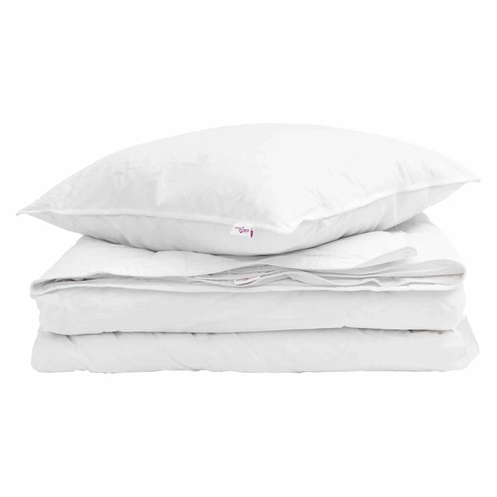 Duvet 2-in-1 con cuscino 2 pcs Bianco Piuma d'anatra 3376350