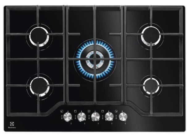 Electrolux EGG7536K Nero Da incasso 74 cm Gas 5 Fornello(i)