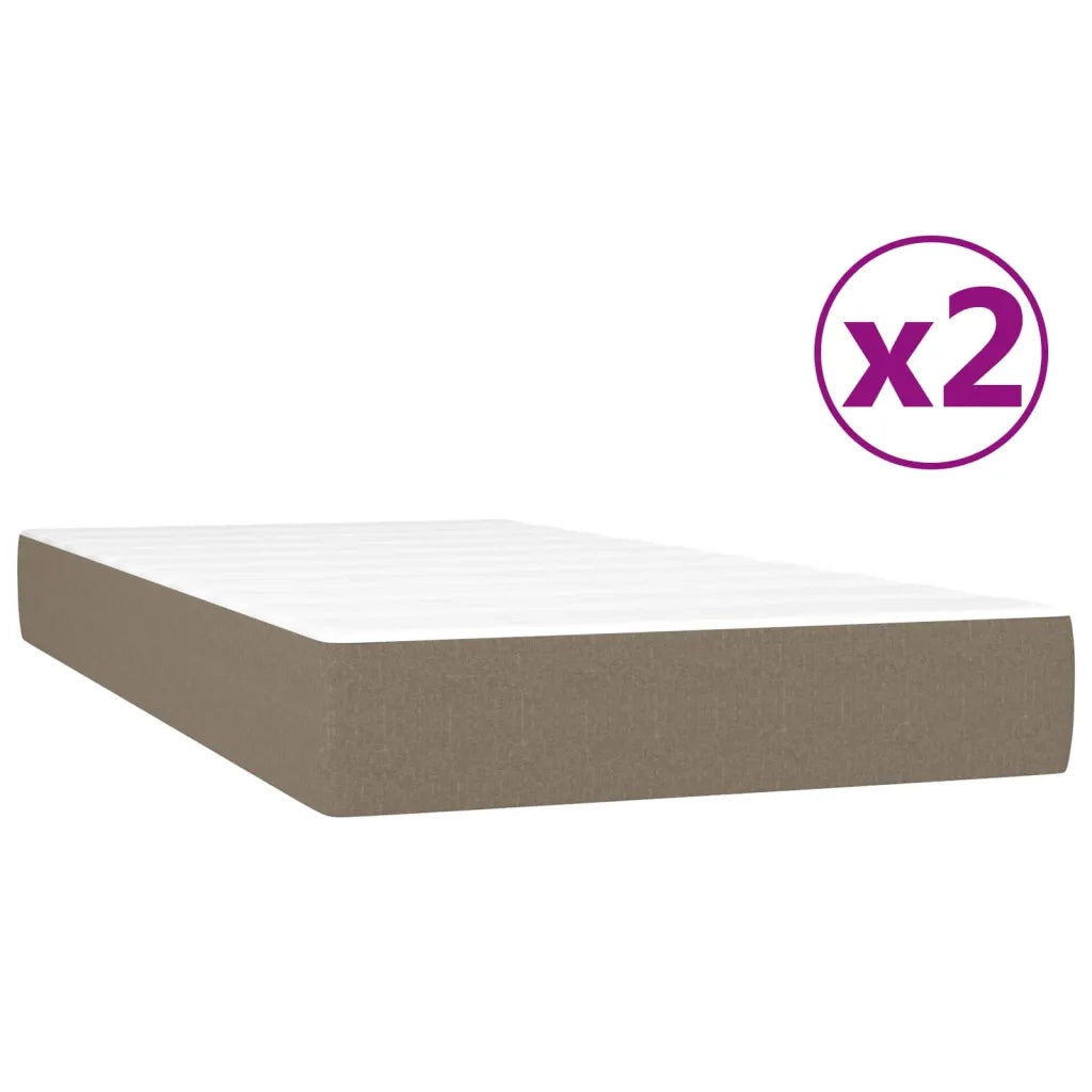 Giroletto a Molle con Materasso Tortora 200x200 cm in Tessuto cod mxl 58352