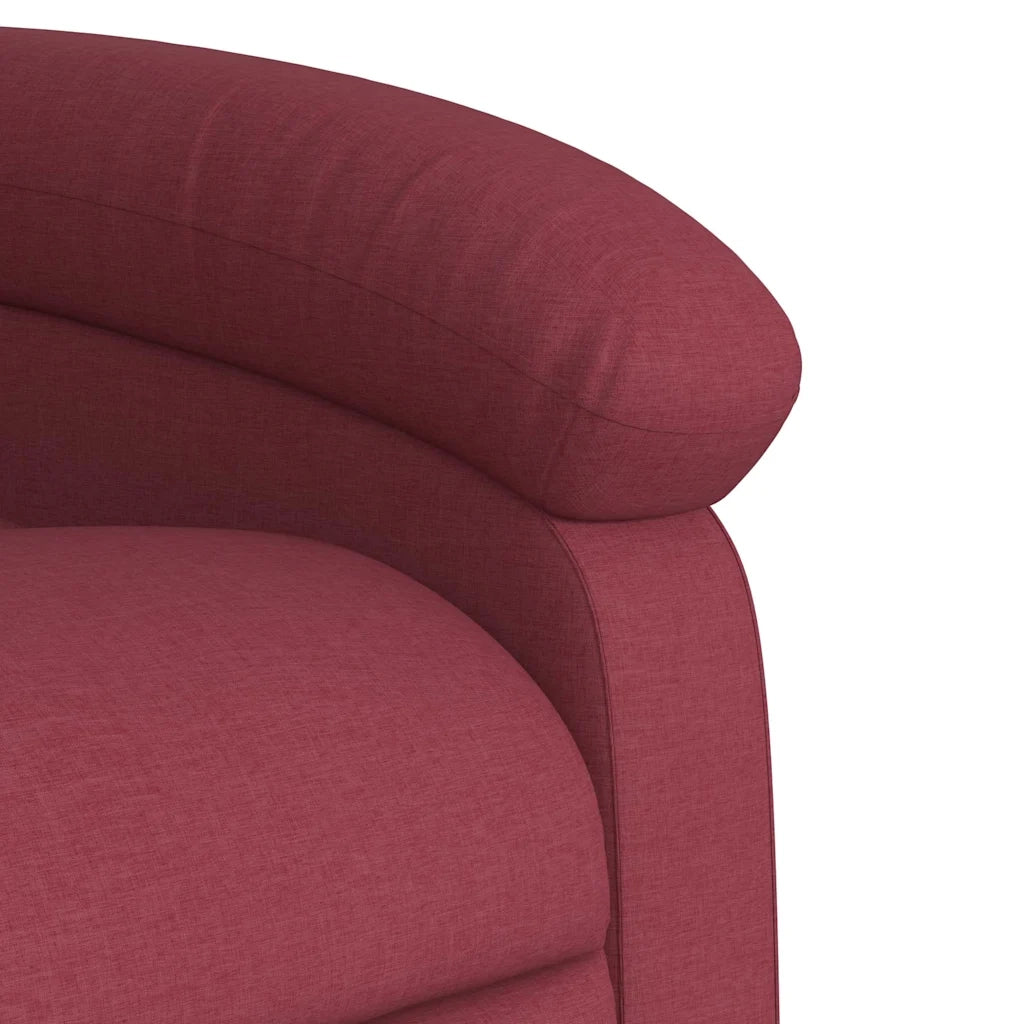 Divano Sedia-Poltrona Reclinabile in Tessuto Rosso Vino 732943