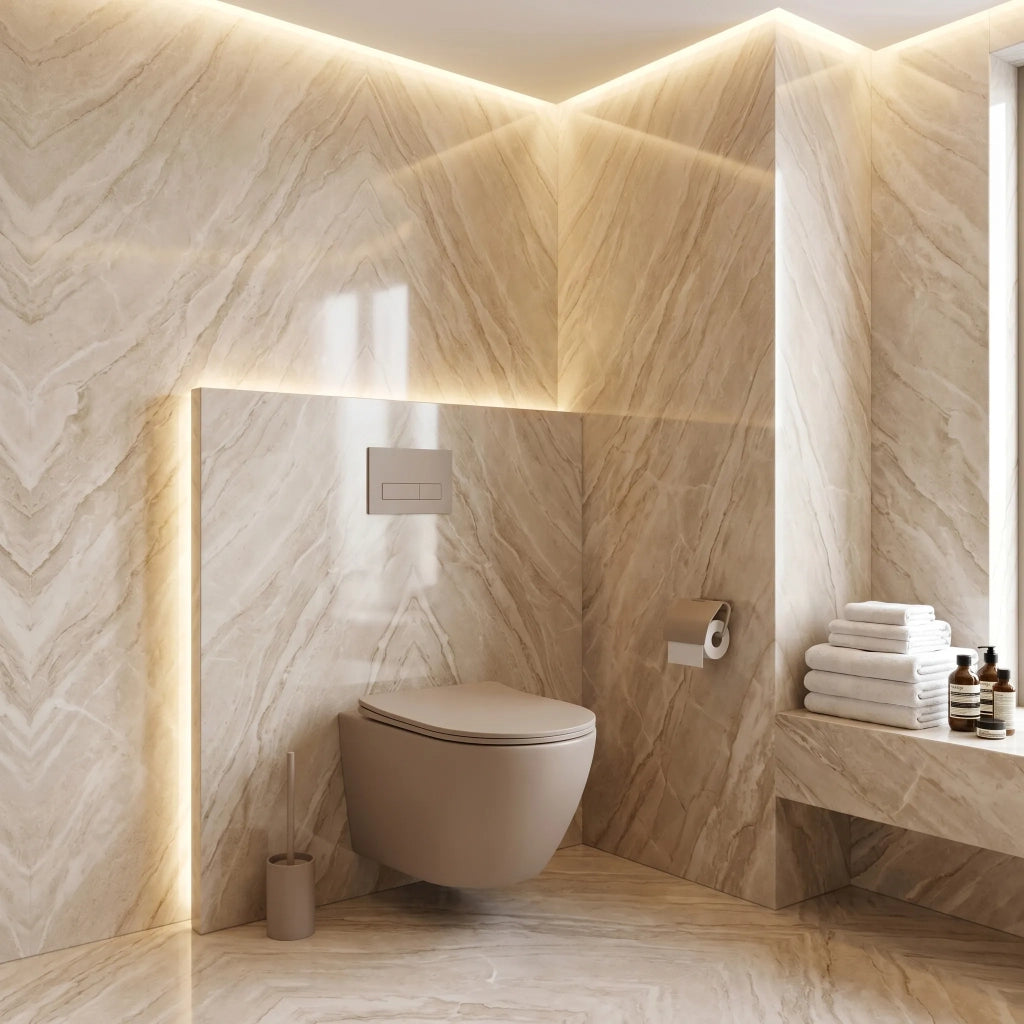 Vaso Wc Sospeso Rea Focus Tornado Taupe