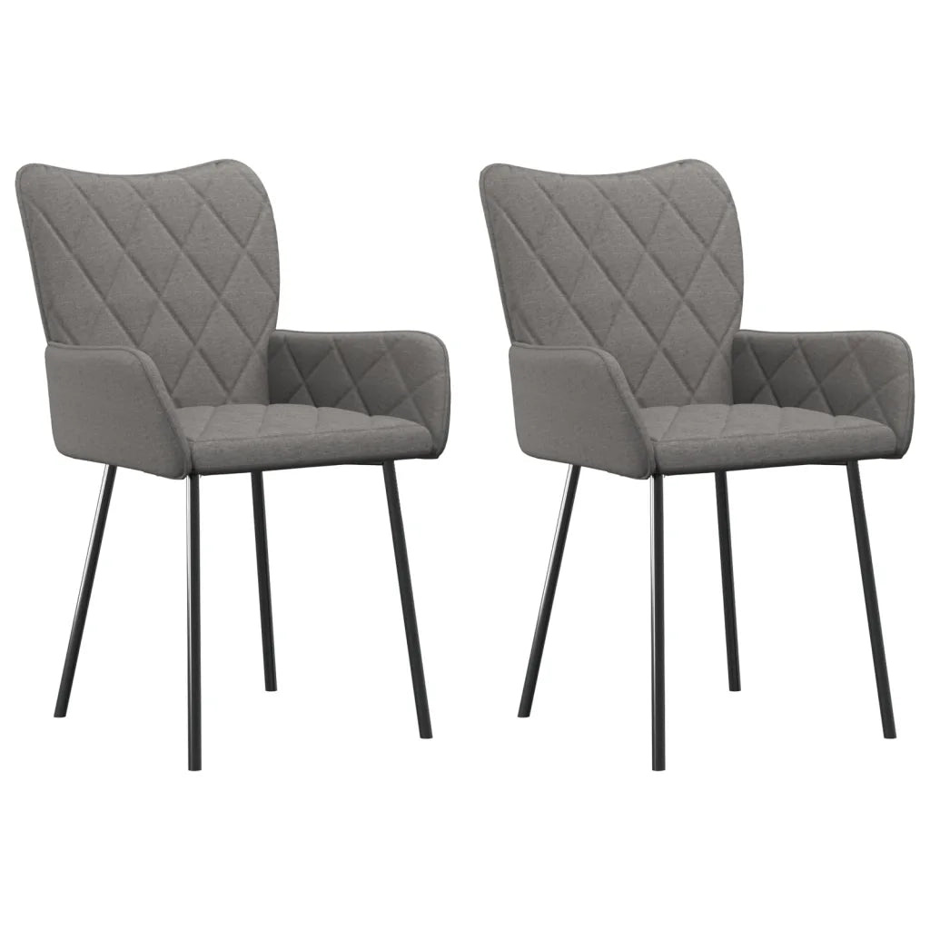 Sedie da Pranzo 2 pz Grigio Chiaro in Tessuto cod mxl 29507