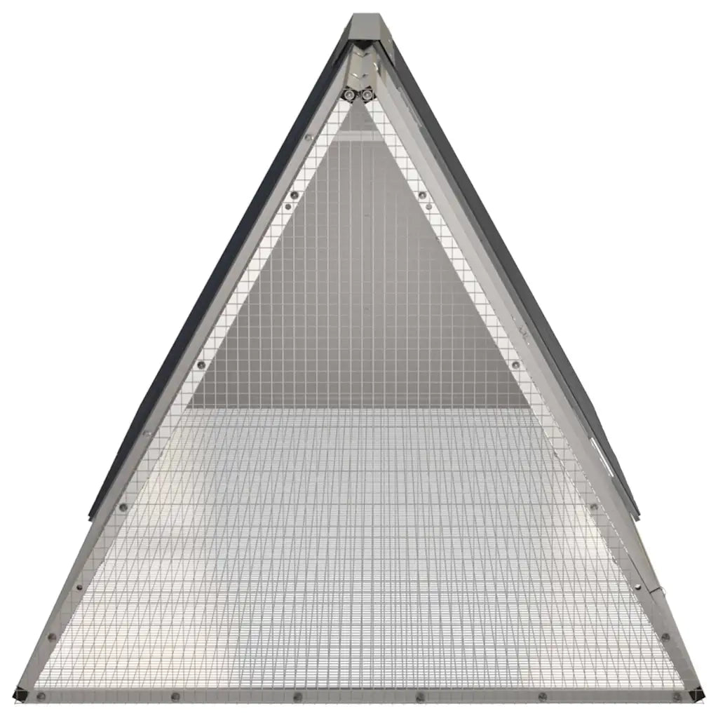 Gabbia per Conigli Antracite 201,5x80,5x71 cm Acciaio Zincato 171536