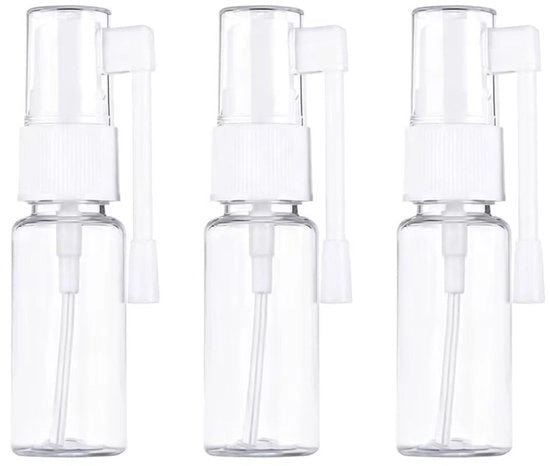 Kit di atomizzatori 360° girevoli - 3 pezzi - Flaconi vuoti riutilizzabili in plastica - 20 ml - Formato da viaggio - Atomizzatore fine con diffusore di nebbia - Spray nasale