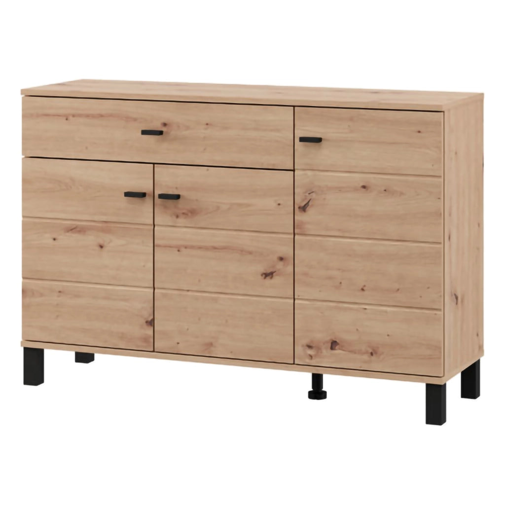 Madia Uyuni, Credenza un Cassetto, 116x35x78h cm Marrone Rovere Nodi