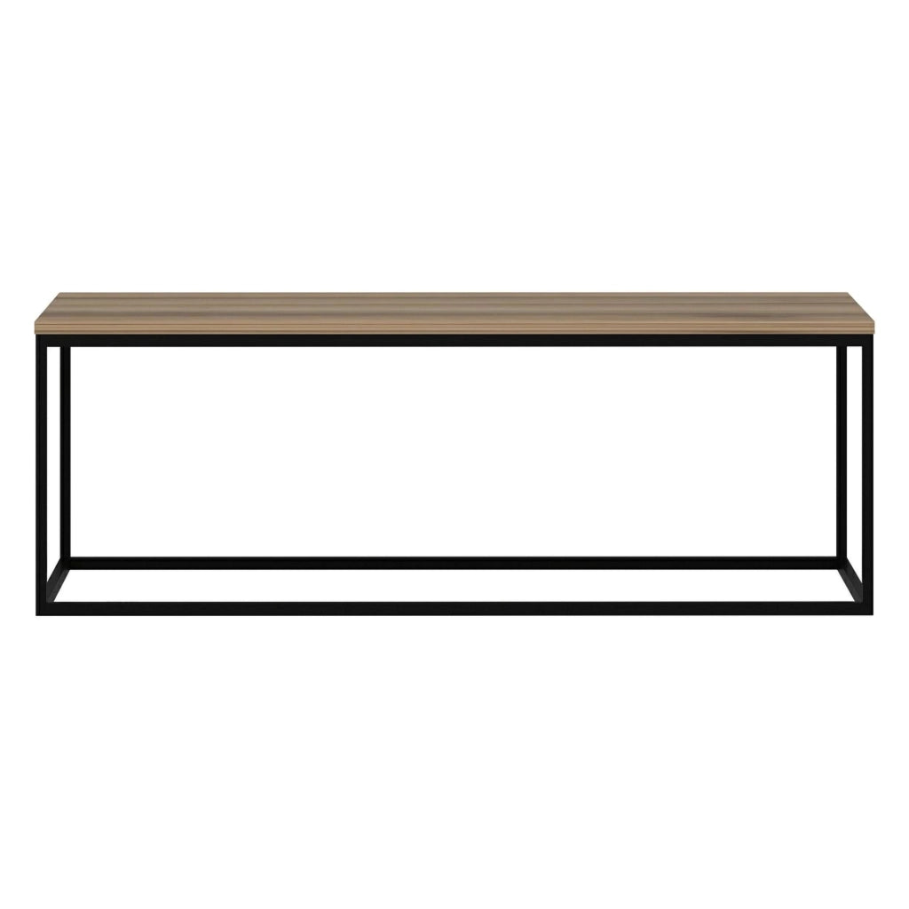 Arcella, Tavolino da Salotto Forma Rettangolare, 120x60x42h cm Marrone Noce