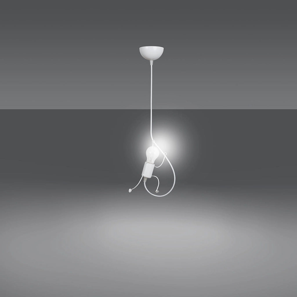 Lampada a sospensione Emibig Bobi bianca E27 Ø14cm