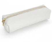Etui portatile in PU, grande custodia, organizzatore cosmetico, utensili da scrivere per scuola e ufficio, regalo per teenager (grigio chiaro)
