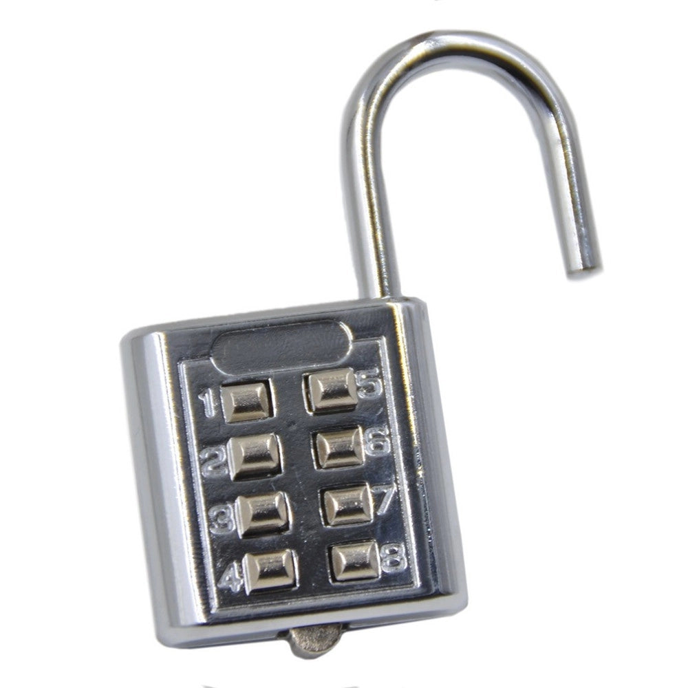 Trade Shop - Catenaccio Lucchetto A Combinazione Per Armadietto Spogliatoio 8 Cifre 35mm -