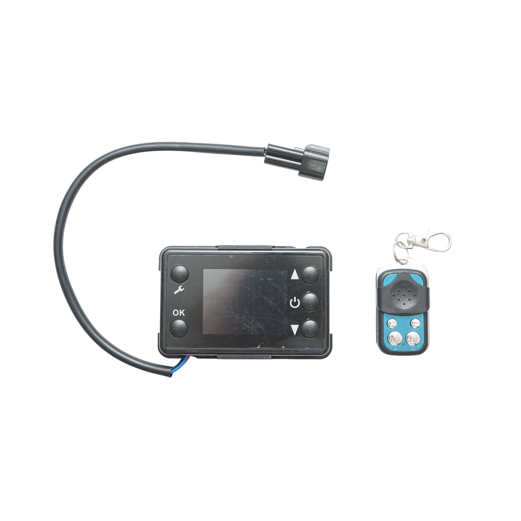 RISCALDATORE D’ARIA RISCALDATORI DA PARCHEGGIO PER L'AUTO RISCALDATORE PER AUTO 12V, 2KW, display LCD, con telecomando e candela Kyocera