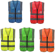 Vest di Sicurezza Leggero - Riflettente - Senza Maniche - Sostenibile - Respirabile - Lavabile a Macchina - Riflessione 360° - Vest Riflettente