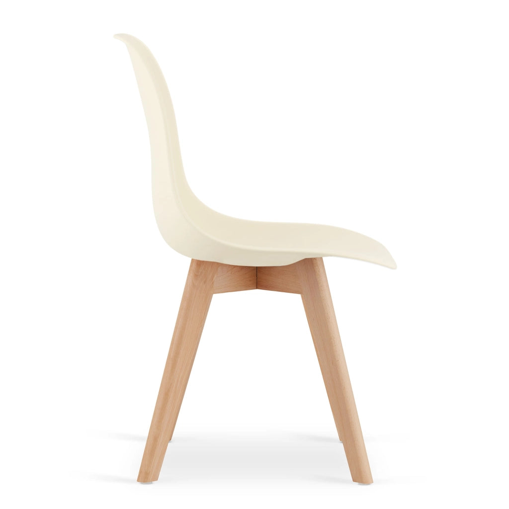 Sedia VALORA KITO - Sedie ergonomiche da pranzo/ufficio color crema x 4