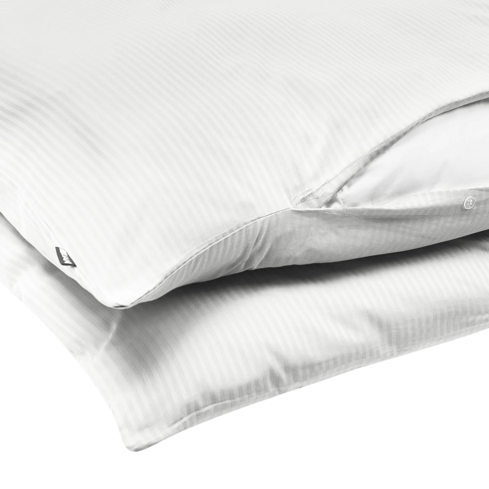 Set di biancheria da letto 155 x 200 cm in cotone a tinta unita bianco camera da letto stile classico