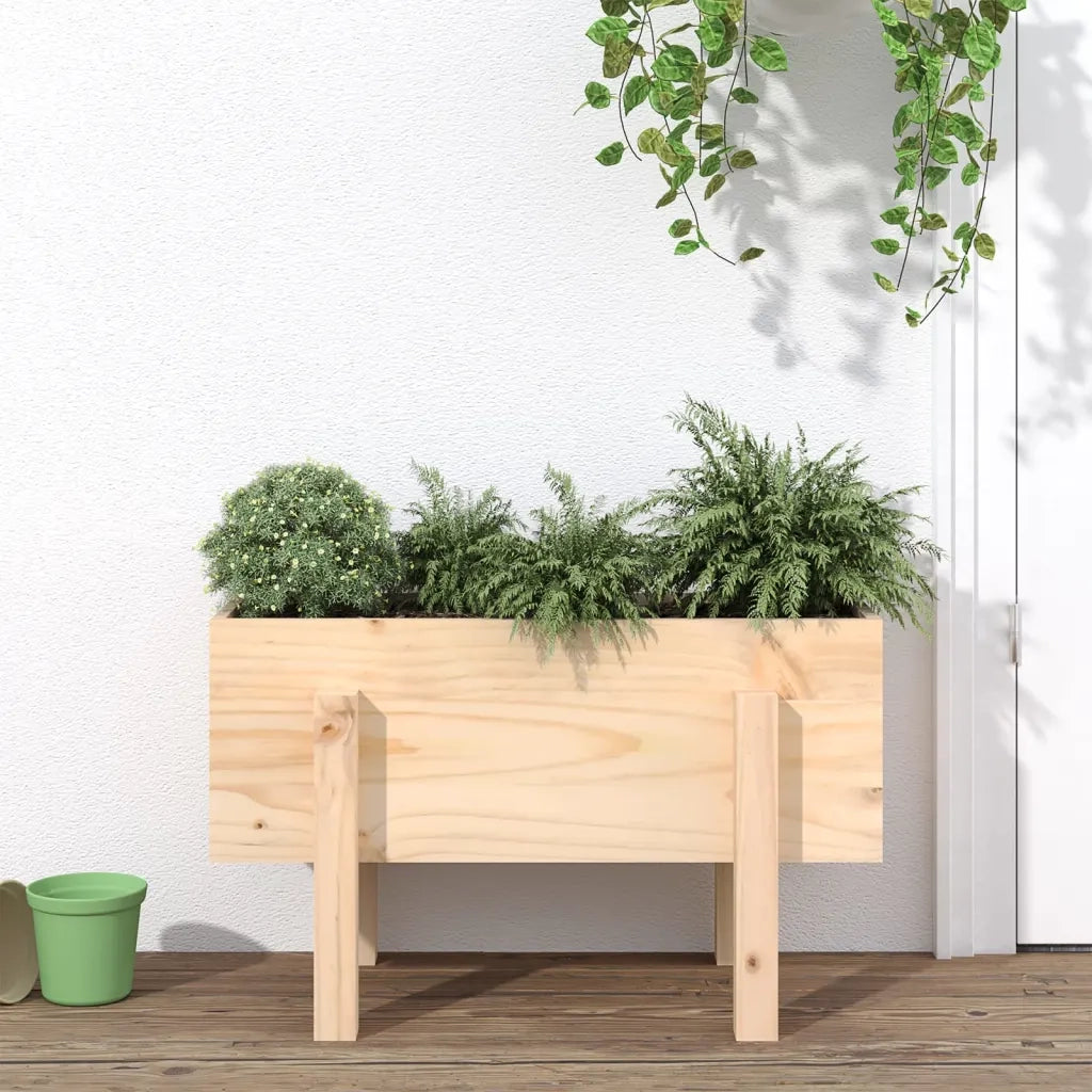 Fioriera da Giardino-Vaso da Esterno 62x30x38 cm in Legno Massello di Pino