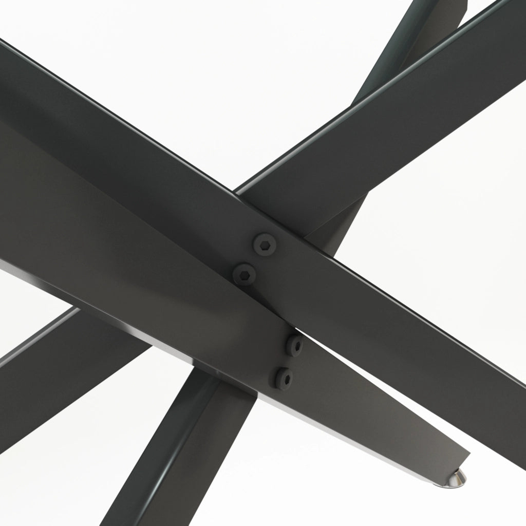 Tavolino basso in vetro temperato con struttura in metallo nero per soggiorno moderno rettangolare 120 × 60 × 46 cm