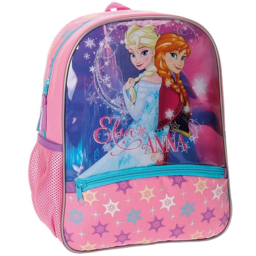 Trade Shop - Zainetto Scuola Frozen 33 Cm Zaino Asilo Elsa Anna Elementari Bambine Rosa -