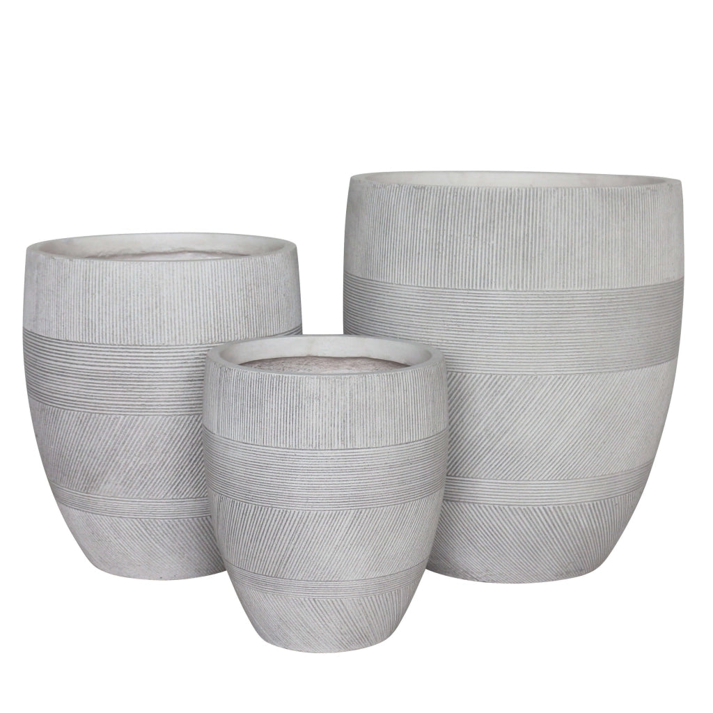 Set di 3 vasi in Fibra sintetica cm 27x27x32 - MARSHALL