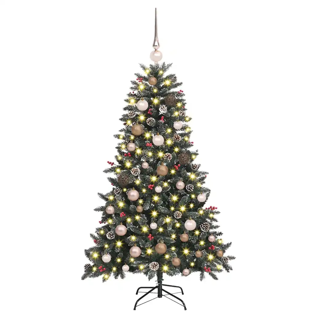 Albero di Natale artificiale con 150 LED Verde 150 cm