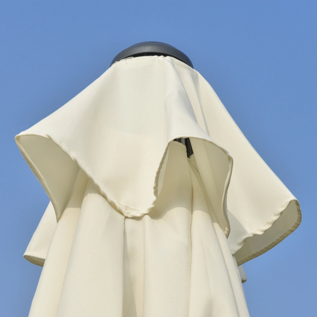 Parasole da giardino rotondo inclinabile ¨C zephmum ¨C 2.5 m beige metallo fibra di vetro