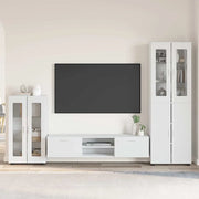 Set mobile TV con cassetto FLORIN Bianco Legno multistrato