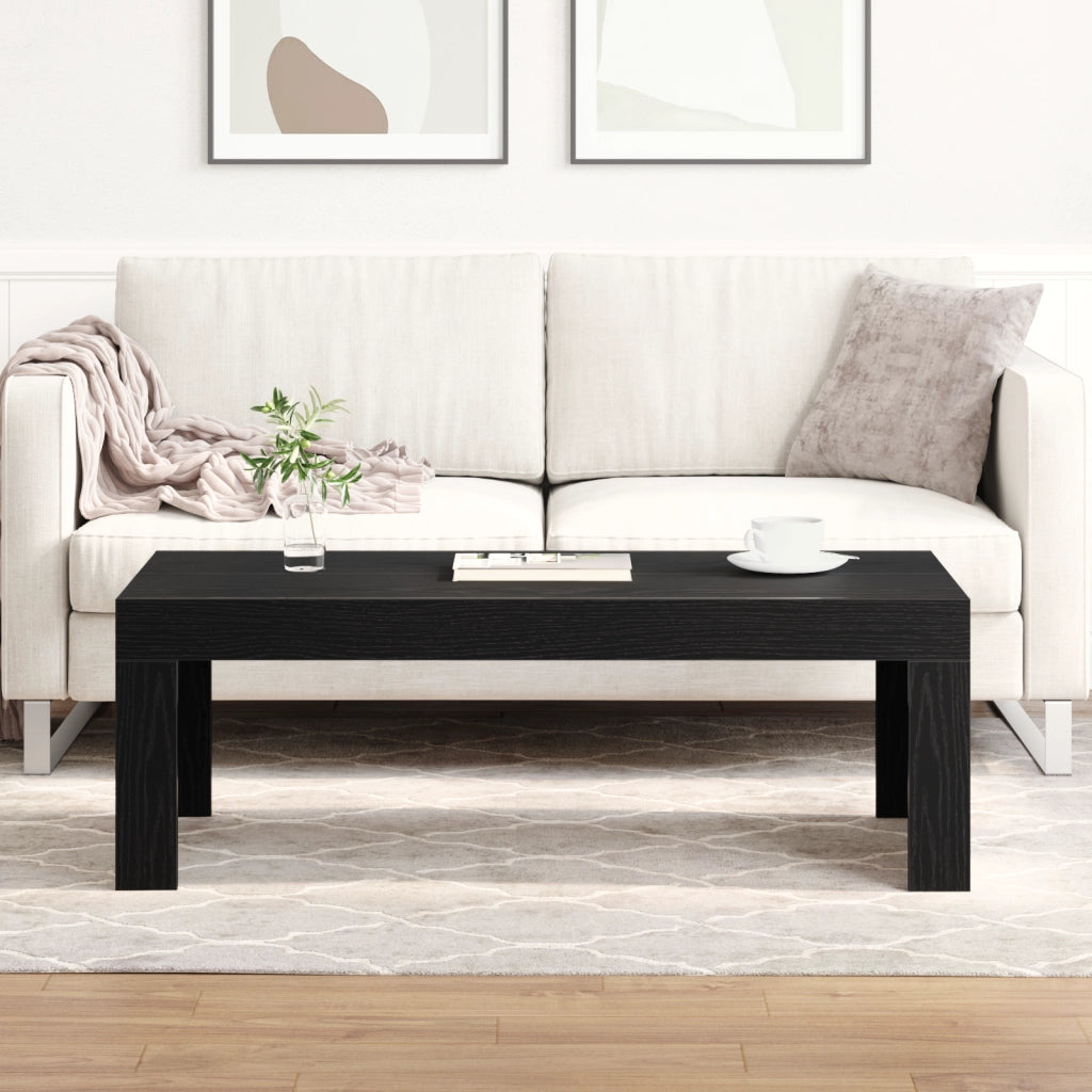 Tavolino da caffÃ¨ Nero Rovere 102x50x35 cm Legno ingegnerizzato