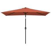 Ombrello | Parasolne con Palo in Metallo 300x200 cm Terracotta
