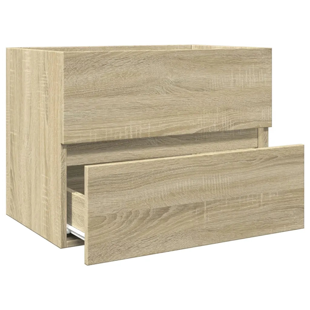Mobile Lavabo-Armadietto da bagno Rovere Sonoma 60x38,5x45 cm in Legno Multistrato