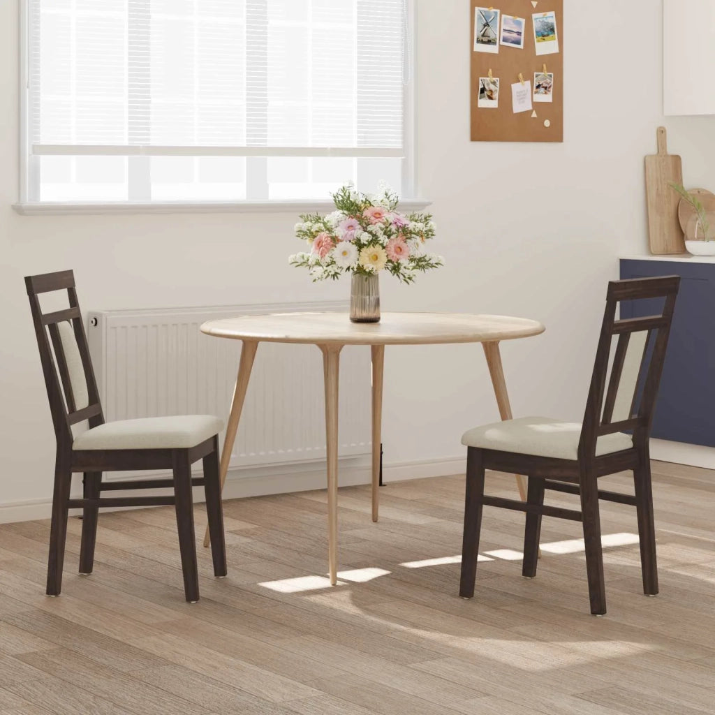 Sedia da pranzo 2 pcs Marrone chiaro e chiaro 42020501