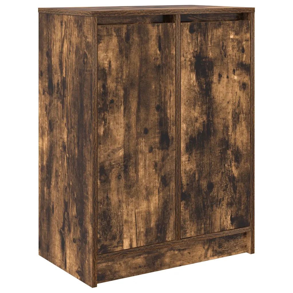 Scarpiera-Scaffale per scarpe Rovere Fumo 57x34x76 cm in Legno Multistrato