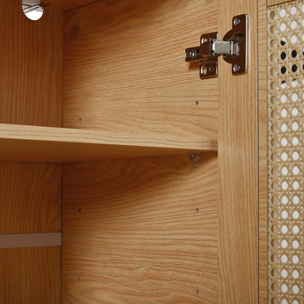 Panca Scarpiera con Cuscino, Cassetti e Ante in Rattan ¨C MINIMAL ¨C Ingresso Salvaspazio