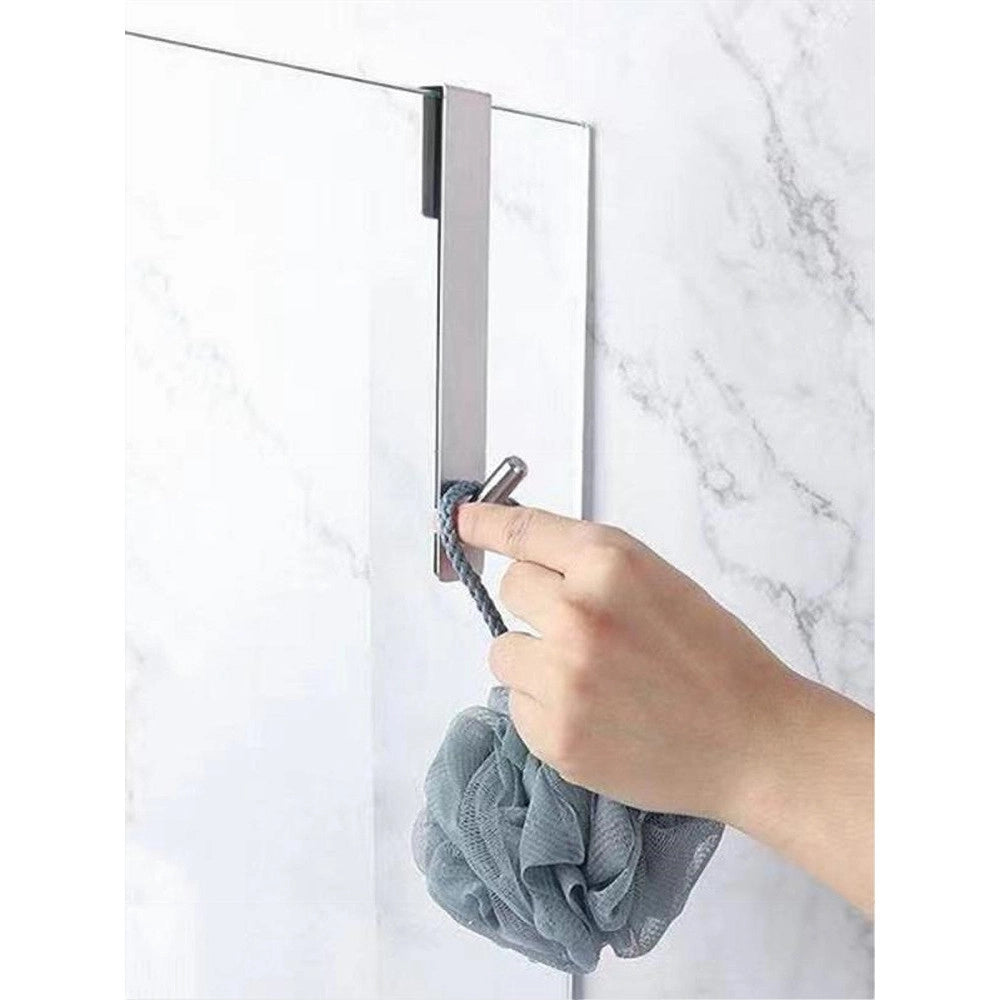 Trade Shop - Gancio Per Porta Box Doccia Appendi Asciugamano Accappatoio Bagno 4 X 18cm 87765 -