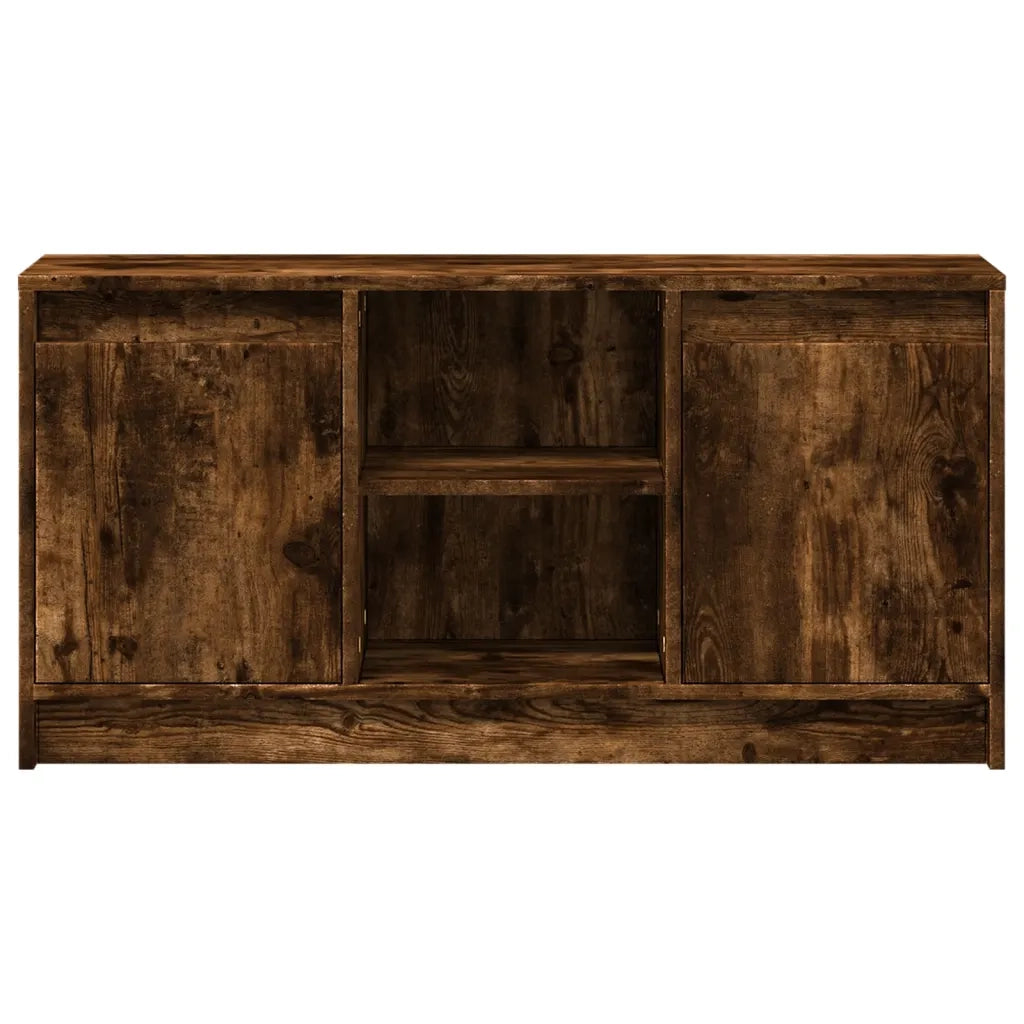 Mobile Porta TV con LED Rovere Fumo 100x34x50 cm in Truciolato 852191