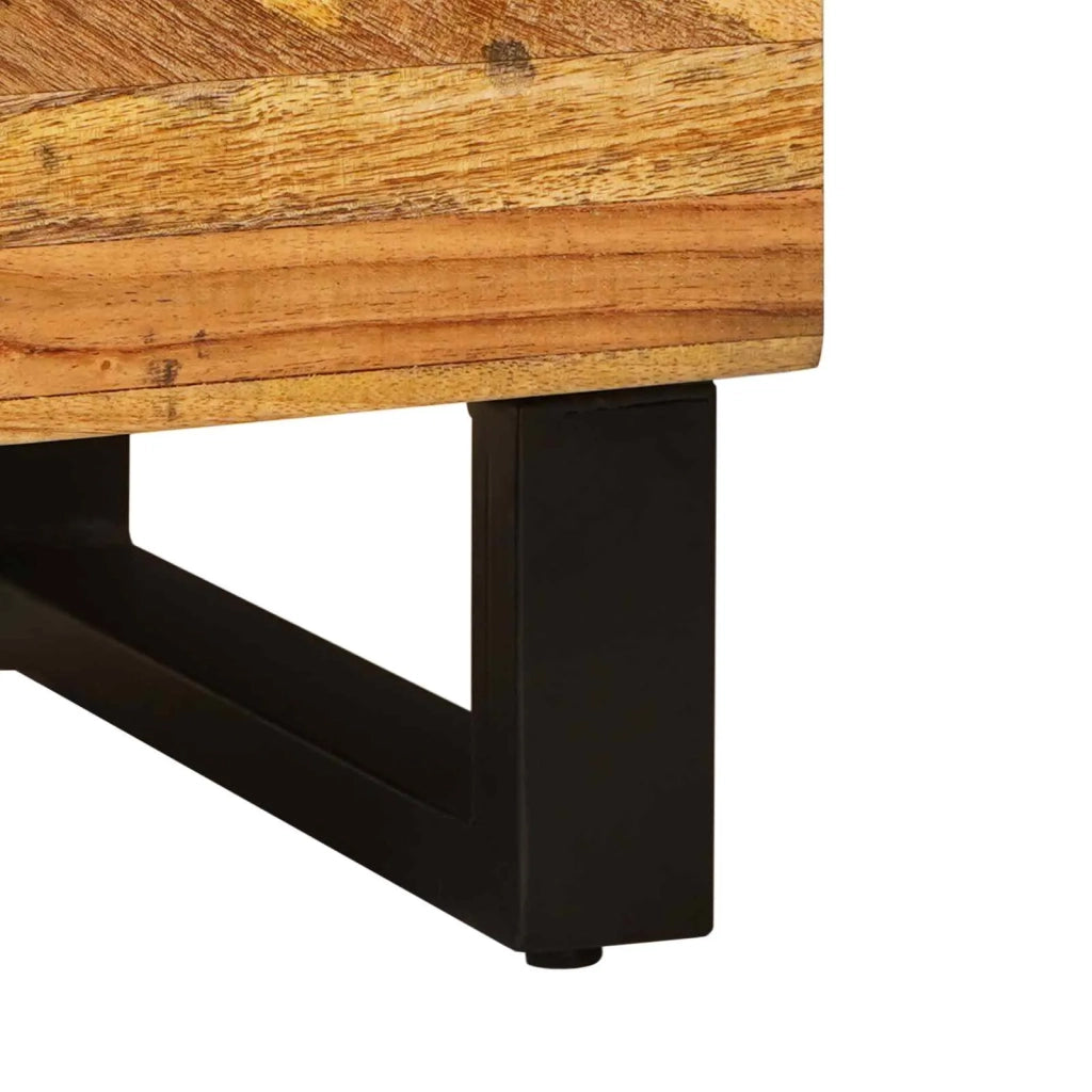 Set da Bagno con porta 2 pcs Naturale Legno di mango massello 3310102